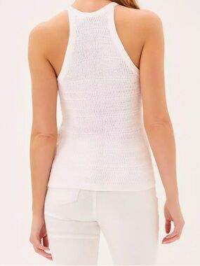 NWT Lilly Pulitzer EMRA SWEATER TANK in “Resort White” MSRP $128 NWT sz LARGE